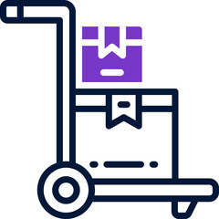 Poster - trolley dual tone icon. vector icon for your website, mobile, presentation, and logo design.