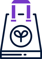 Poster - eco bag dual tone icon. vector icon for your website, mobile, presentation, and logo design.