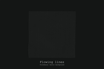 Aufkleber - Abstract Line Matrix Pattern. Noise Flow Dynamic.