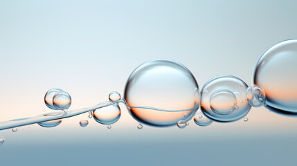 Poster - A group of bubbles floating on top of each other