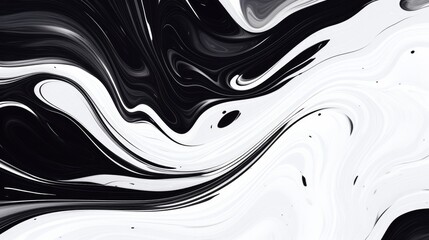 Abstract background with black and white swirls of paint