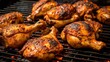 Barbecue chicken legs food photo, generative ai