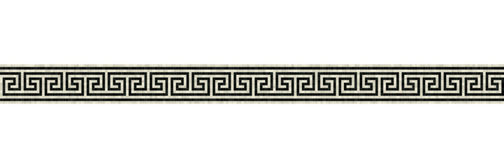 Horizontal border mosaic tiles, vector pattern