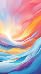Poster - Colorful abstract background with water splash curve