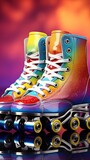 Fototapeta Tęcza - pair of boots colorful (UHD Wallpaper)