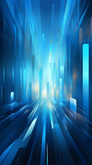 Fototapete - a blue and black abstract background with squares