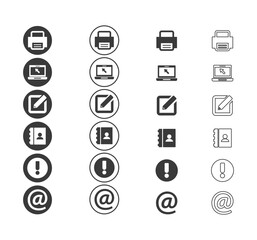 Leinwandbilder - contact and web icon set. Website set icon vector. for computer and mobile