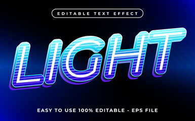 Poster - Light editable text effect mock up use for logo and business brand, 3d typography template