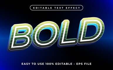 Poster - Bold editable text effect mock up use for logo and business brand, 3d typography template