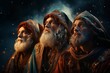 Wise Men from the East Undertake Their Pilgrimage to Witness the Birth of the Messiah, Following the Guiding Star