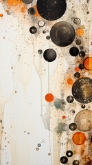 Poster - A painting with circles and dots on it