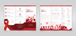 World AIDS day trifold brochure, pamphlet or triptych leaflet template for raising awareness of HIV AIDS transmission, importance of early detection or diagnosis, prevention and treatments
