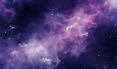 Wall Mural - purple space purple nebula , generative ai