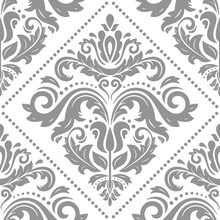 Orient Classic Pattern. Seamless Abstract Background With Vintage Elements. Orient Grey Pattern. Ornament For Wallpapers And Packaging