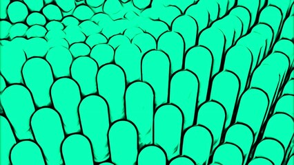 Poster - Surface with numerous repeating cylinders. Design. Isometric background with dynamic effect.