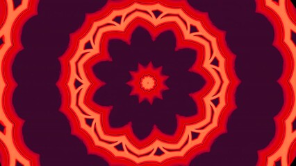 Aufkleber - Red digital lines and figures in motion. Design. Kaleidoscopic transformations.