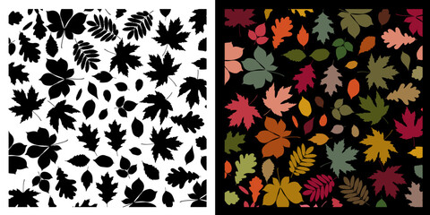 Wall Mural - seamless pattern leaf autumn