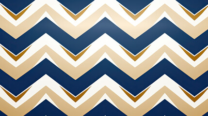 Wall Mural - Royal Blue and Gold Zigzag Line Pattern