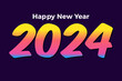2024 Happy New Year text design. 2024 number design template. Symbols 2024 Happy New Year. Vector illustration with colorful design.