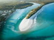 Jervis Bay Huskisson Sand Spit Over Water South Coast