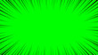緑色の背景に黒の集中線のフレーム - 横長16:9 - 集中線･吹き出し･効果線のグリーンバック素材
