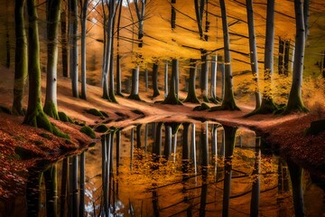 Wall Mural - autumn in the forest