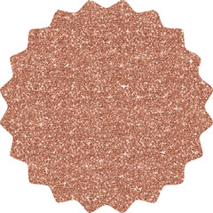 Wall Mural - Rose gold glitter starburst price tag label, rose gold glittering sale sticker badge