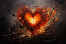 Heart Romantic Artwork Love And Passion Emotional