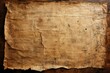 Old sheet of simple papyrus from Egypt on a black background