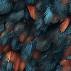  High-resolution image of burnt feathers, seamless image