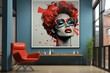 Poster mockup urban street art edgy and rebellious