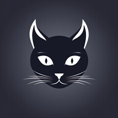 Poster - Cat logo stylish vector with silhouette, Vector illustration in a minimalist and contemporary graphic design