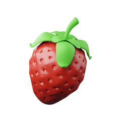 Wall Mural - Strawberry 3d illustration