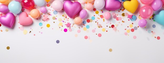 Wall Mural - Helium balloons festive background