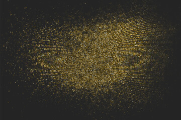 Wall Mural - Gold Glitter Halftone Dotted Backdrop. Abstract Circular Retro Pattern. Pop Art Style Background. Golden Explosion Of Confetti. Digitally Generated Image. Vector illustration.  