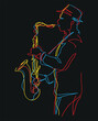 Sax jazz player 
