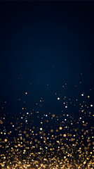 Poster - Festive vertical Christmas and New Year background with gold glitter of stars