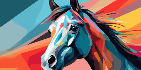 Wall Mural - Bright and colorful animal poster.