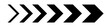  Arrow icon. Sideways arrow icon striped direction sign. Turn right symbol.  Vector 