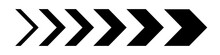  Arrow Icon. Sideways Arrow Icon Striped Direction Sign. Turn Right Symbol.  Vector 