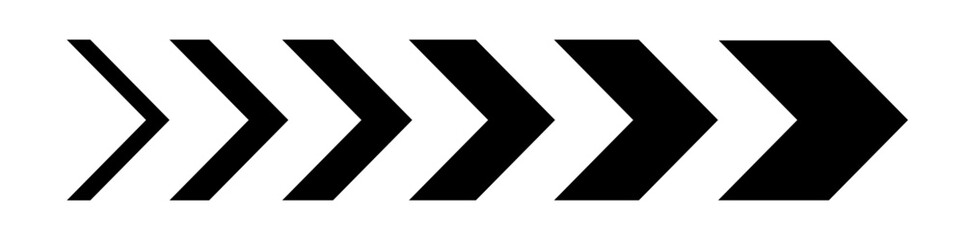 arrow icon. sideways arrow icon striped direction sign. turn right symbol. vector