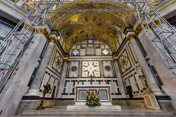 Poster - Florence, Italy - June 28, 2023: Indoor on Baptistry San Giovanni in Florence