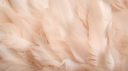 Wall Mural - feathers background with beige colors blend and aesthetic soft style. fragile and sensitive elements