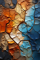 Poster - A striking aerial image of a vast desert landscape, with intricate cracks forming mesmerizing patterns on the parched ground. 