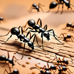 Poster - Ants in forest, AI-Generatet