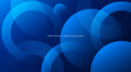 Wall Mural - Abstract blue gradient circle shape background. Dynamic shapes composition. Minimal geometric. Modern graphic design elements. Futuristic concept. Suit for banner, brochure, flyer, poster, website
