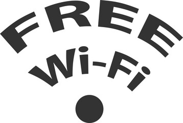 Poster - Free wi fi icon. Connection zone wifi vector symbol. Radio waves signal.