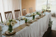 © Tobica - Flower decoration for celebrations. Decoration of tables and chairs. Rustic decoration.