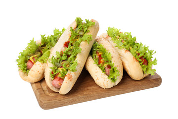 Wall Mural - PNG,hot dog with lettuce, isolated on white background