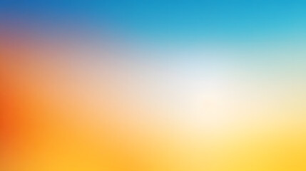 Poster - Abstract color gradient background grainy orange blue yellow white noise texture backdrop banner poster header cover design. Generative AI.